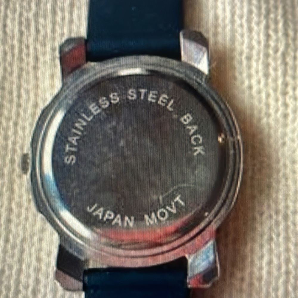 Silver Tone Crystal Bezel Zebra Print Rubber Band Watch - Picture 3 of 4